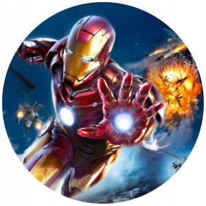 Opłatek Na Tort 20cm Iron Man Twój Napis Imię Hero