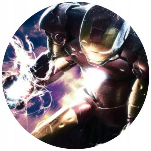 Opłatek Na Tort 20cm Iron Man Twój Napis Imię Hero