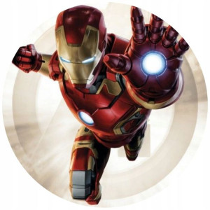 Opłatek Na Tort 20cm Iron Man Twój Napis Imię Hero