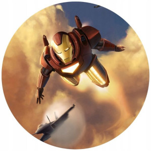 Opłatek Na Tort 20cm Iron Man Twój Napis Imię Hero