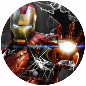 Opłatek Na Tort 20cm Iron Man Twój Napis Imię Hero