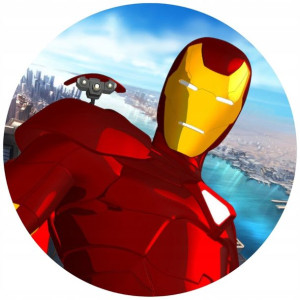 Opłatek Na Tort 20cm Iron Man Twój Napis Imię Hero