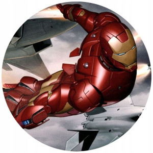 Opłatek Na Tort 20cm Iron Man Twój Napis Imię Hero