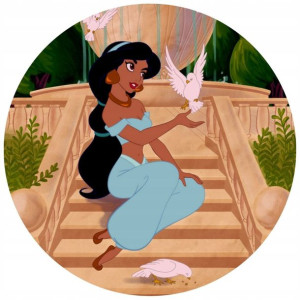 Opłatek Na Tort 20cm Disney Jasmina Twój Napis