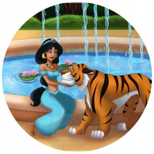 Opłatek Na Tort 20cm Disney Jasmina Twój Napis
