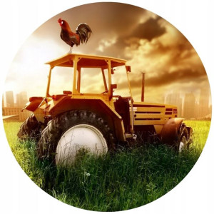 Opłatek Na Tort 20cm Traktor Twój Napis Imię Super