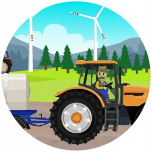 Opłatek Na Tort 20cm Traktor Twój Napis Imię Super