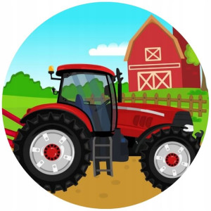 Opłatek Na Tort 20cm Traktor Twój Napis Imię Super