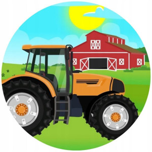 Opłatek Na Tort 20cm Traktor Twój Napis Imię Super