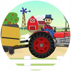 Opłatek Na Tort 20cm Traktor Twój Napis Imię Super