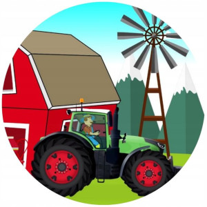 Opłatek Na Tort 20cm Traktor Twój Napis Imię Super