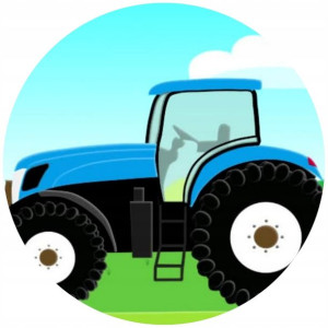 Opłatek Na Tort 20cm Traktor Twój Napis Imię Super