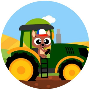 Opłatek Na Tort 20cm Traktor Twój Napis Imię Super