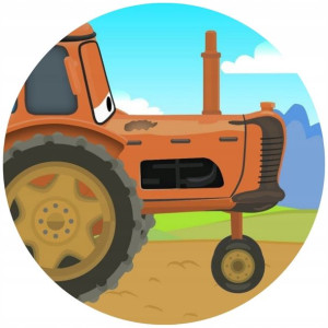 Opłatek Na Tort 20cm Traktor Twój Napis Imię Super