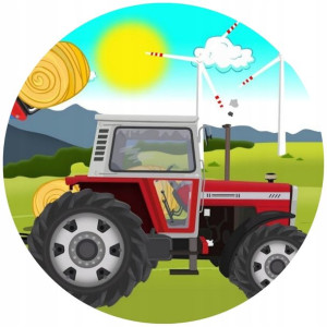 Opłatek Na Tort 20cm Traktor Twój Napis Imię Super