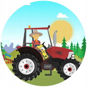 Opłatek Na Tort 20cm Traktor Twój Napis Imię Super