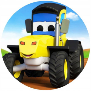 Opłatek Na Tort 20cm Traktor Twój Napis Imię Super