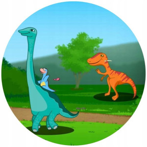 Opłatek Na Tort 20cm Dinozaury Twój Napis Imię