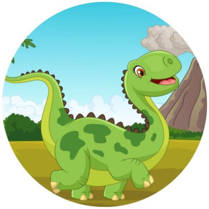 Opłatek Na Tort 20cm Dinozaury Twój Napis Imię