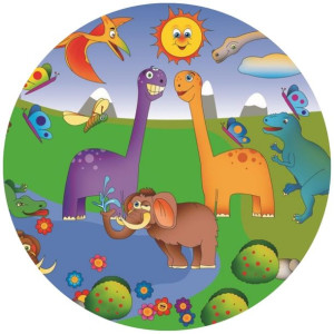 Opłatek Na Tort 20cm Dinozaury Twój Napis Imię