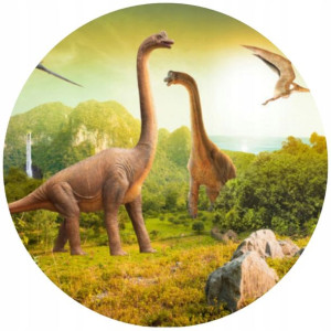 Opłatek Na Tort 20cm Dinozaury Twój Napis Imię