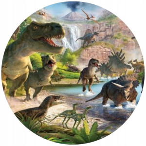 Opłatek Na Tort 20cm Dinozaury Twój Napis Imię