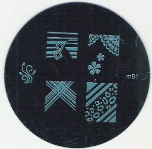 blaszka M81 płytka wzorków stempel kwiaty kreski