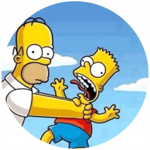 Opłatek Na Tort 20cm Simpsonowie Twój Napis Gratis