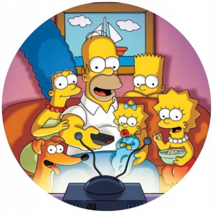 Opłatek Na Tort 20cm Simpsonowie Twój Napis Gratis