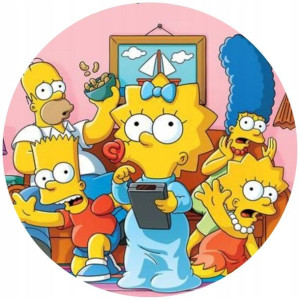 Opłatek Na Tort 20cm Simpsonowie Twój Napis Gratis
