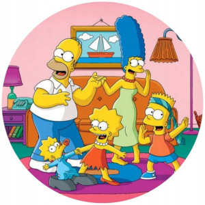 Opłatek Na Tort 20cm Simpsonowie Twój Napis Gratis
