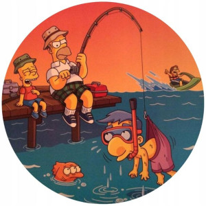 Opłatek Na Tort 20cm Simpsonowie Twój Napis Gratis