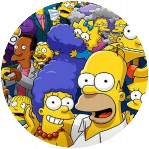 Opłatek Na Tort 20cm Simpsonowie Twój Napis Gratis