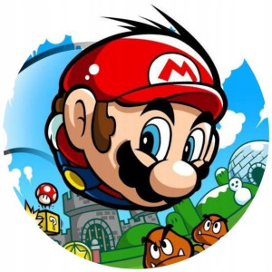Opłatek Na Tort 20cm Super Mario Twój Napis Gratis