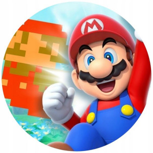 Opłatek Na Tort 20cm Super Mario Twój Napis Gratis