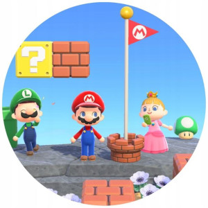 Opłatek Na Tort 20cm Super Mario Twój Napis Gratis