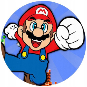 Opłatek Na Tort 20cm Super Mario Twój Napis Gratis
