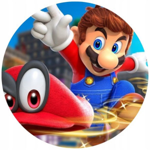 Opłatek Na Tort 20cm Super Mario Twój Napis Gratis