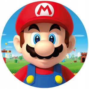 Opłatek Na Tort 20cm Super Mario Twój Napis Gratis