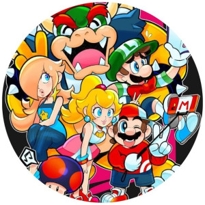 Opłatek Na Tort 20cm Super Mario Twój Napis Gratis