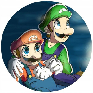 Opłatek Na Tort 20cm Super Mario Twój Napis Gratis