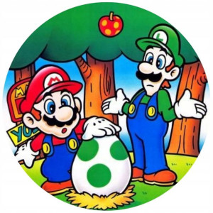 Opłatek Na Tort 20cm Super Mario Twój Napis Gratis