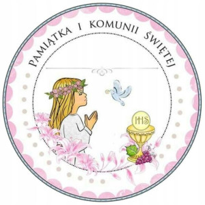 Opłatek Na Tort 20cm Komunijny Ihs Kielich Napis