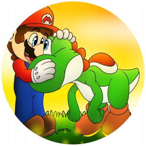 Opłatek Na Tort 20cm Super Mario Twój Napis Gratis
