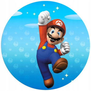 Opłatek Na Tort 20cm Super Mario Twój Napis Gratis