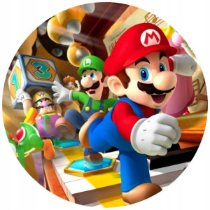Opłatek Na Tort 20cm Super Mario Twój Napis Gratis