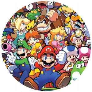 Opłatek Na Tort 20cm Super Mario Twój Napis Gratis
