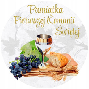 Opłatek Na Tort 20cm Komunijny Ihs Kielich Napis