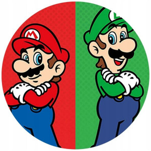 Opłatek Na Tort 20cm Super Mario Twój Napis Gratis