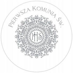 Opłatek Na Tort 20cm Komunijny Ihs Kielich Napis